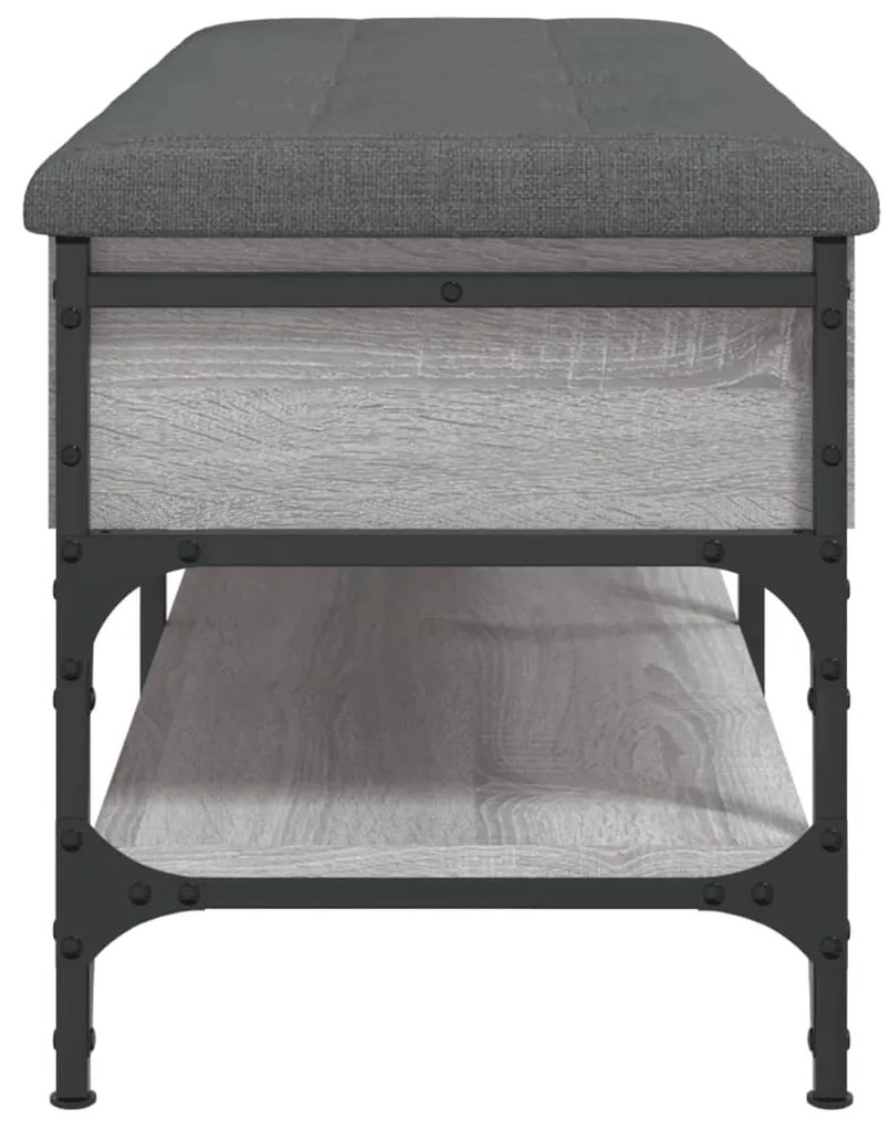 Panca Porta Scarpe Grigio Sonoma 102x42x45 cm Legno Multistrato