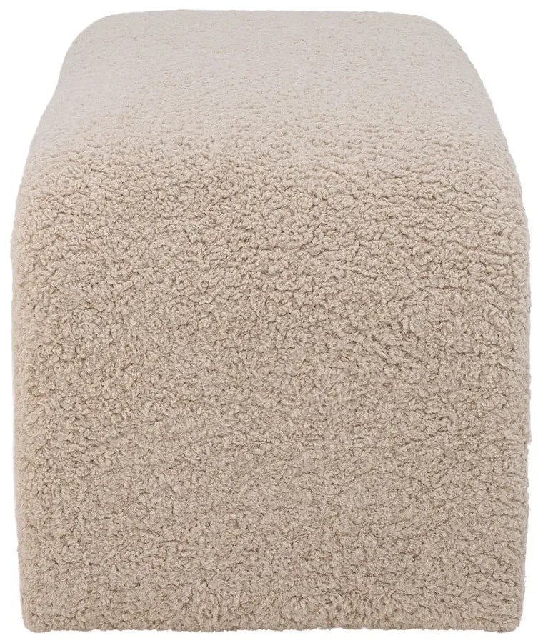 Panca crema in tessuto bouclé Bobbie - Bloomingville