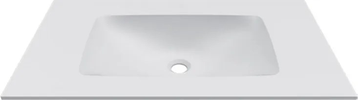 Lavabo da incasso per mobili 80,5 cm in keratek bianco opaco | KK-8050BEL - KAMALU