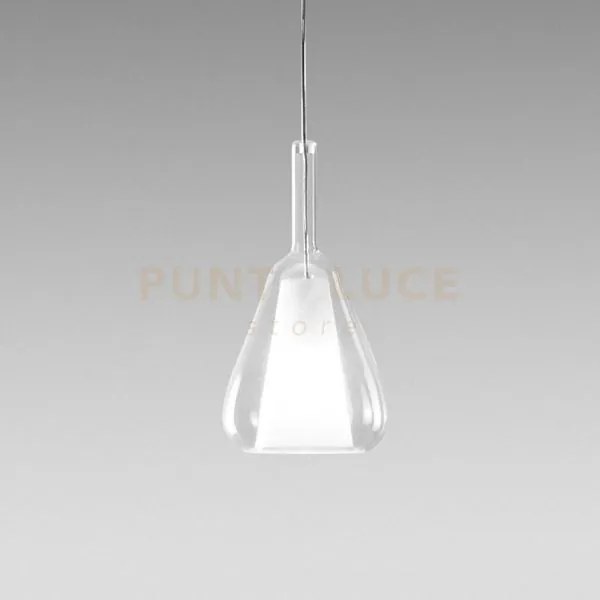 Ofelia s/11 - vetro trasparente e portalampada bianco 1 luce attacc...