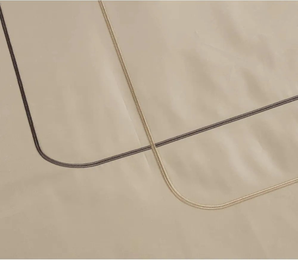Set copripiumino e federa beige in cotone renforcé per letto matrimoniale ed esteso con lenzuolo incluso/6 pezzi 240x220 cm Calm of Lines – Mila Home Luxury