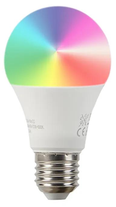 Lampada ad arco intelligente cromata con paralume bianco incluso Wifi A60 - Arc Basic