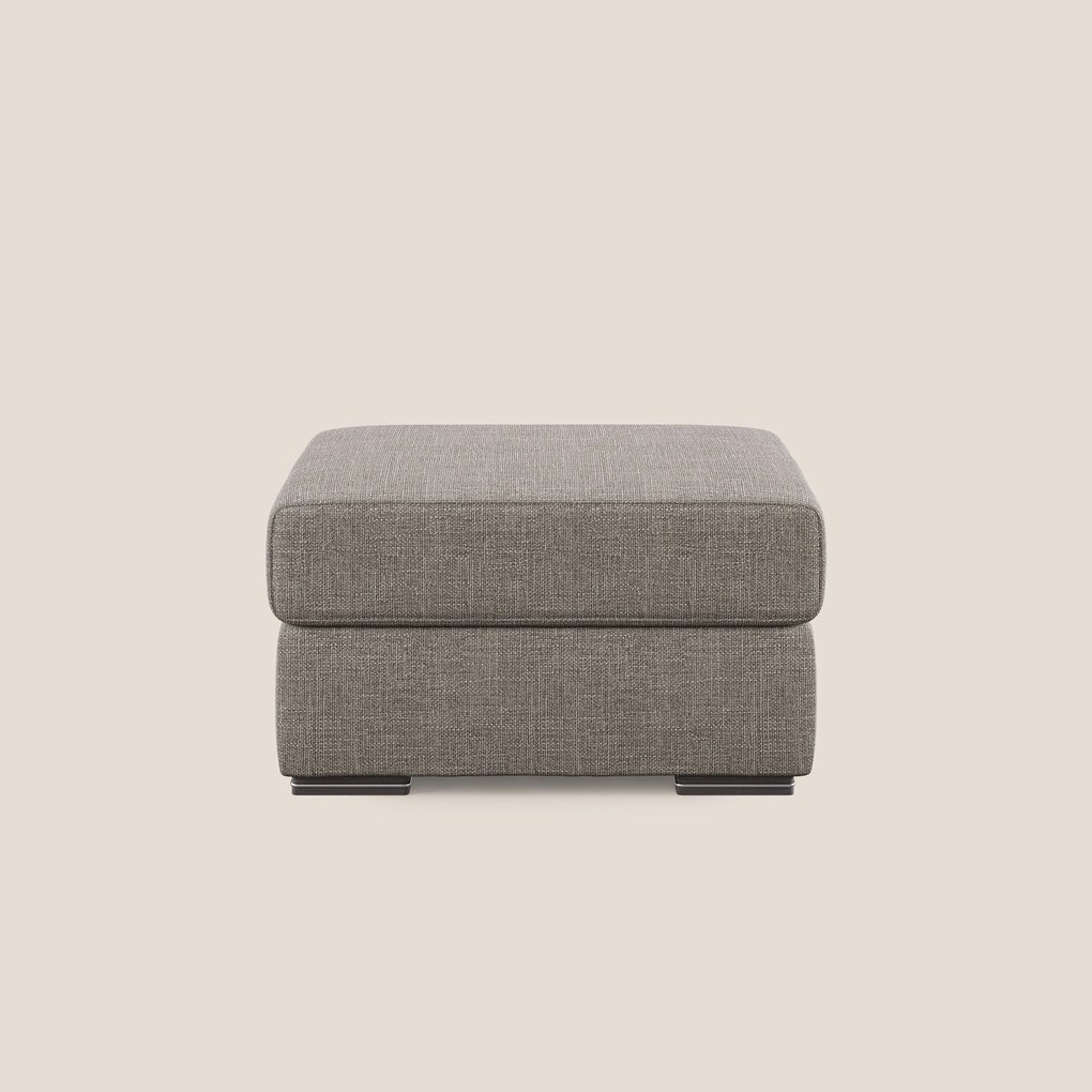 Sun pouf apribile contenitore in tessuto impermeabile morbido intreccio T06 tortora