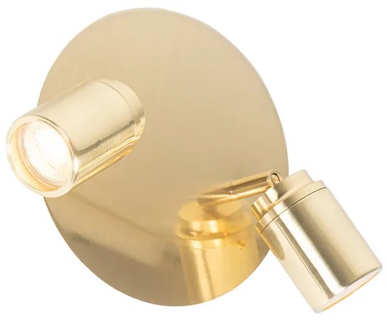 Faretto da bagno moderno ottone 2 luci IP44 - Ducha
