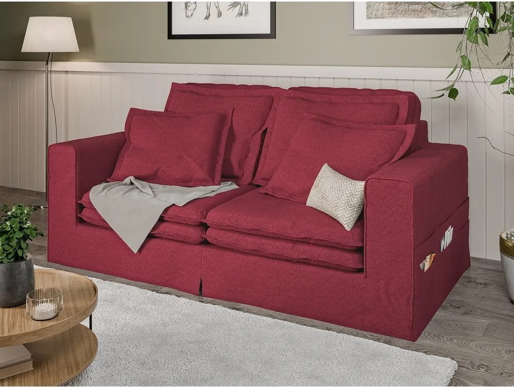 Divano rosso 196 cm Nora – Ropez