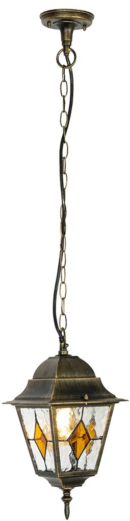 Lampada a sospensione da esterno vintage oro antico - Antigua