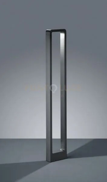 Reno palo led 4,5w 450lm, 3000k rettangolare antracite h100cm ip54