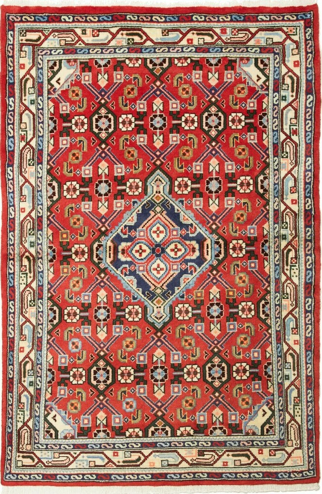 Hamedan Tappeto 100x150 (Iran) Annodato A Mano