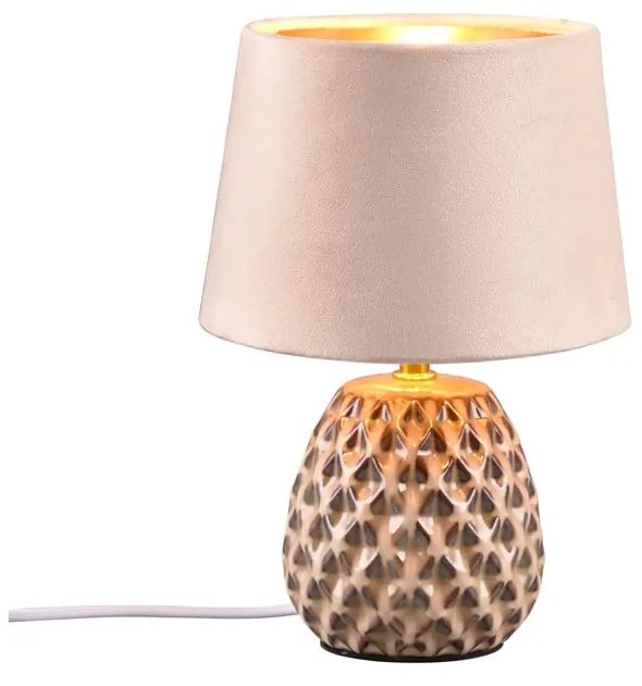 Lampada da tavolo beige (altezza 27 cm) Ariana - Reality