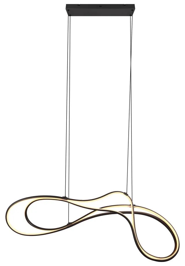 Apparecchio a sospensione LED nero con paralume in metallo Nala - Trio Select