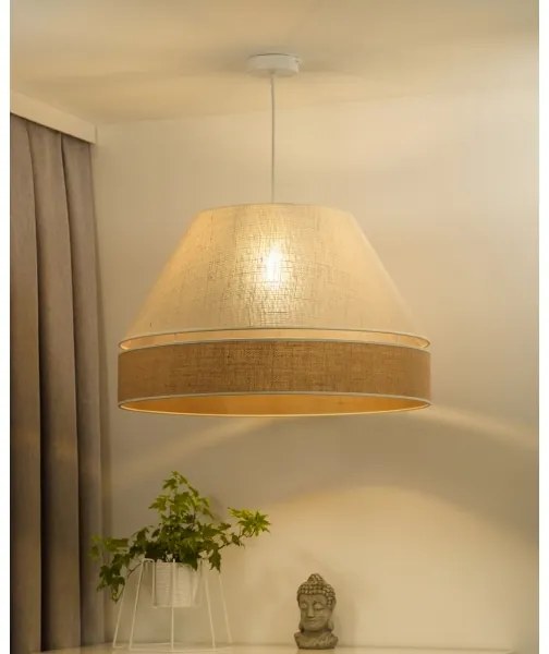 Duolla - Lampadario a sospensione con filo YUTE AVIGNON 1xE27/15W/230V diametro 60 cm color crema/beige
