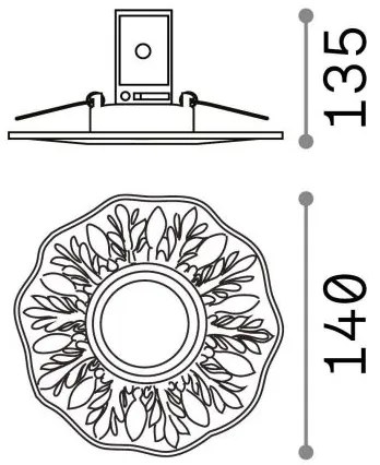 Ideal Lux - Lampada da incasso 1xGU10/50W/230V bianco