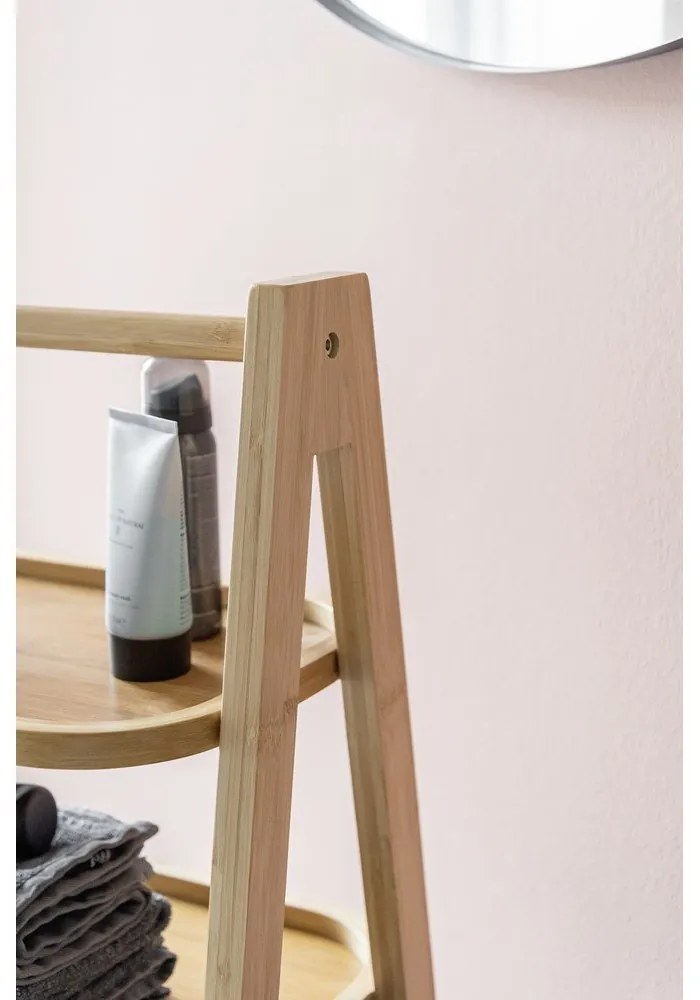 Mensola da bagno in bambù nero/naturale 44x80 cm Ecori - Wenko