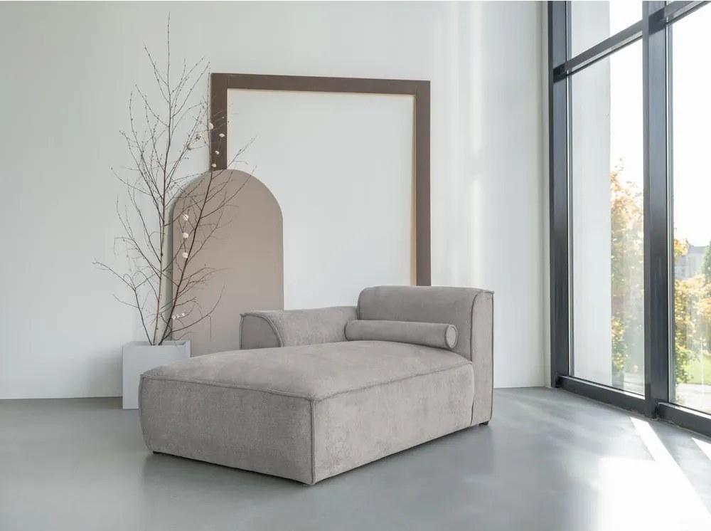 Divano componibile in grigio chiaro (con penisola a sinistra) Flex Felix – Miuform