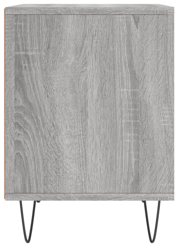 Comodino grigio sonoma 40x35x50 cm in legno multistrato