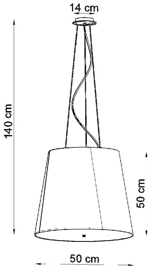 Lampada a sospensione nera con paralume in vetro ø 50 cm Tresco - Nice Lamps