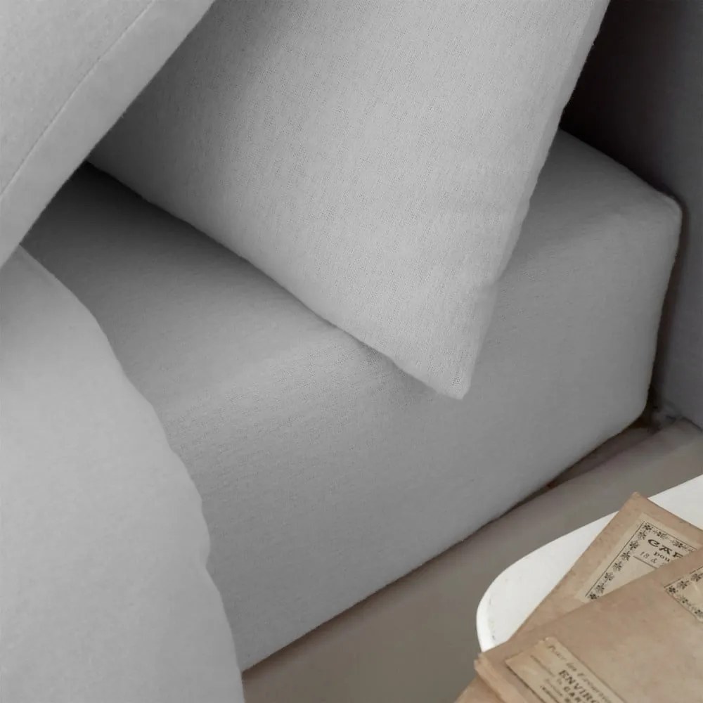 Lenzuolo con angoli grigio in flanella 150x200 cm Brushed – Catherine Lansfield