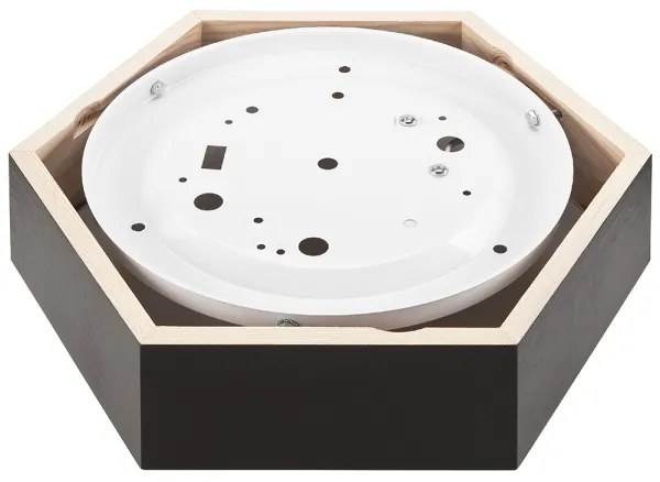 Plafoniera HEX 1xE27/60W/230V d. 32 cm pino nero