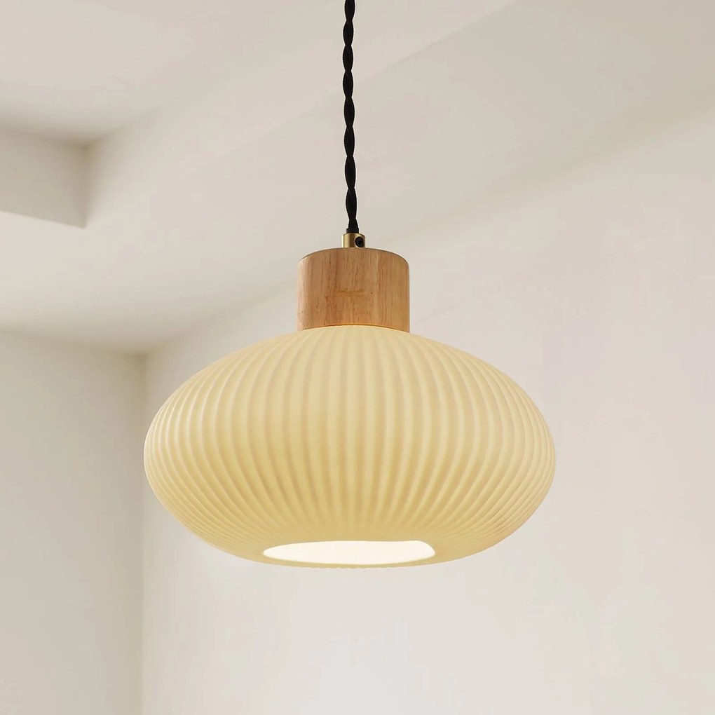Lampada a sospensione Paulie Lindby, dimmerabile, Bianco / Opale, Soggiorno / Sala da pranzo, Ceramica, Moderno, Lampada a sospensione