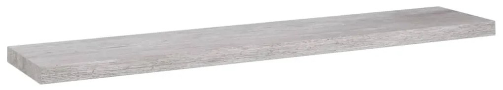 Scaffale a parete grigio cemento 120x23,5x3,8 cm in mdf