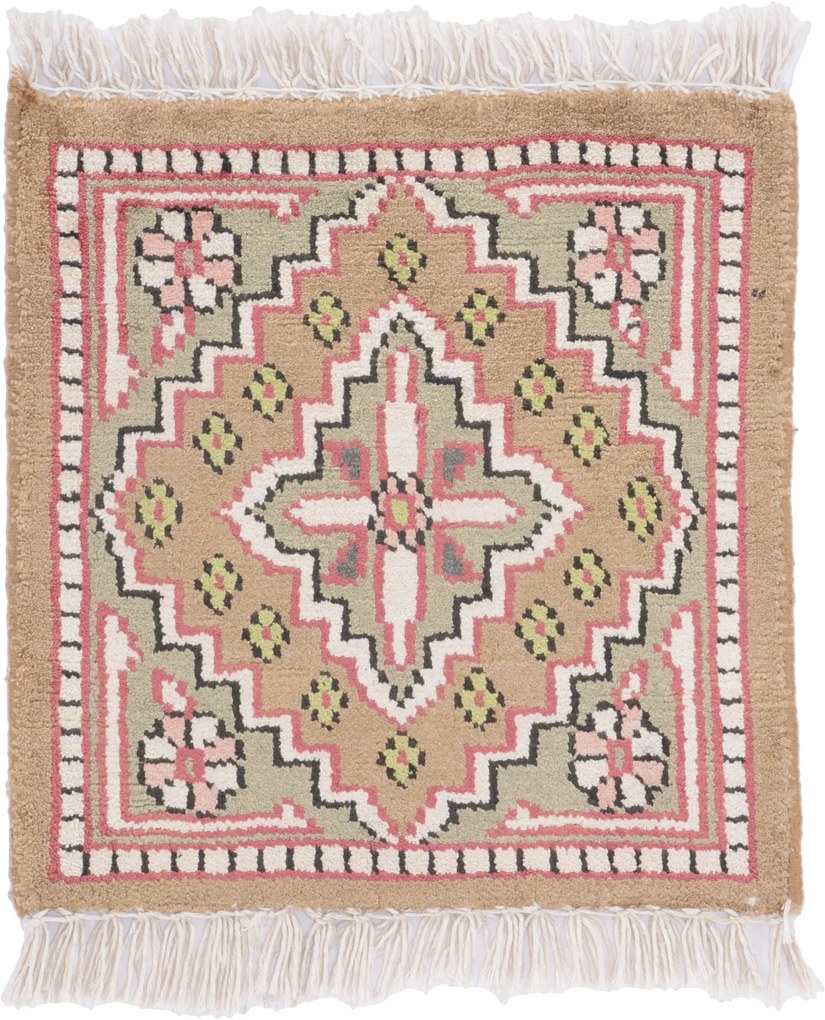 Agra Tappeto 30x30 (Indian) Annodato A Mano
