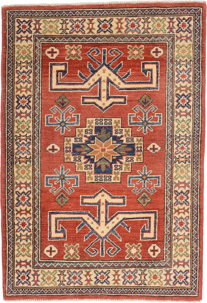 Kazak Tappeto 130x90 (Pakistan) Annodato A Mano