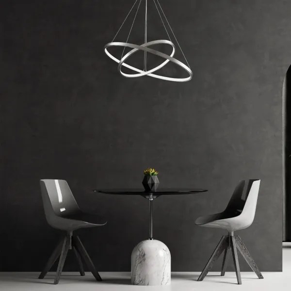 Lampadario LED a sospensione con filo LEA LED/35W/230V 4000K diametro 60 cm cromo