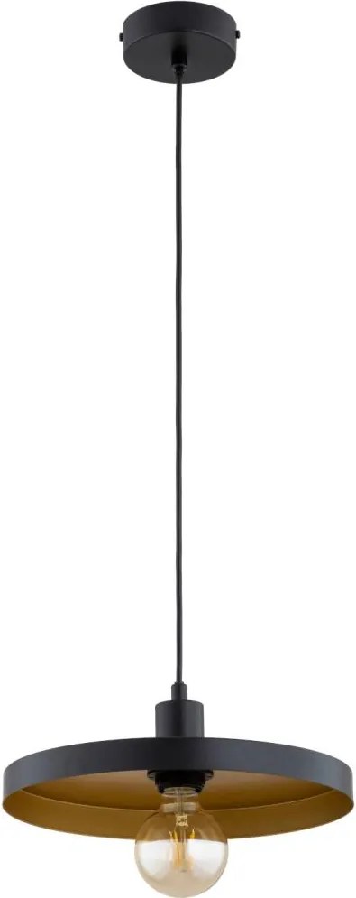 Lampada a sospensione su cavo LITO 1xE27/15W/230V nera