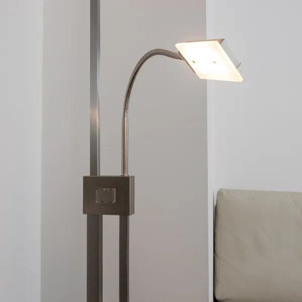 Eglo 33182 -Lampada da terra dimmerabile a LED SOLANO 1xLED/26W/230V+1xLED/3,2W cromo