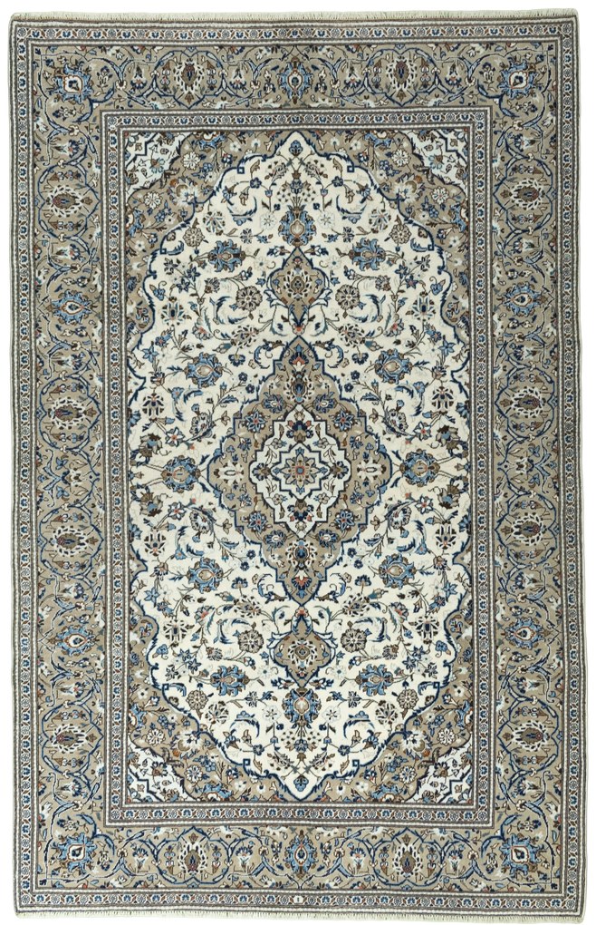 Kashan Tappeto persiano 200x310 Beige (Iran) Annodato A Mano