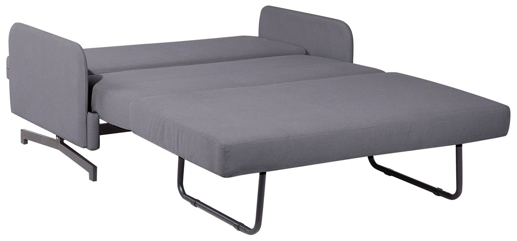 Divano letto 2 posti in tessuto grigio BELFAST Beliani