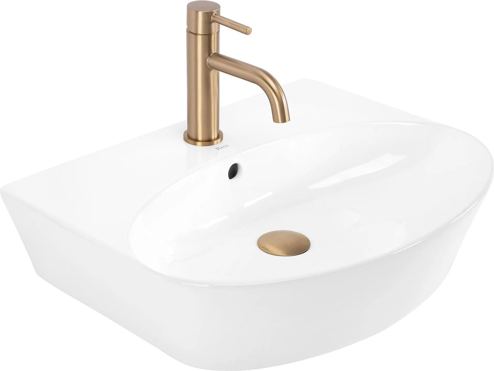 Lavabo da appoggio in ceramica REA Kim 52