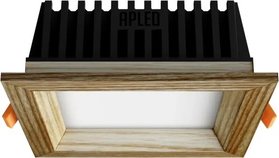 APLED - Lampada LED SQUARE WOODLINE LED/6W/230V 3000K 12x12 cm cenere legno solido