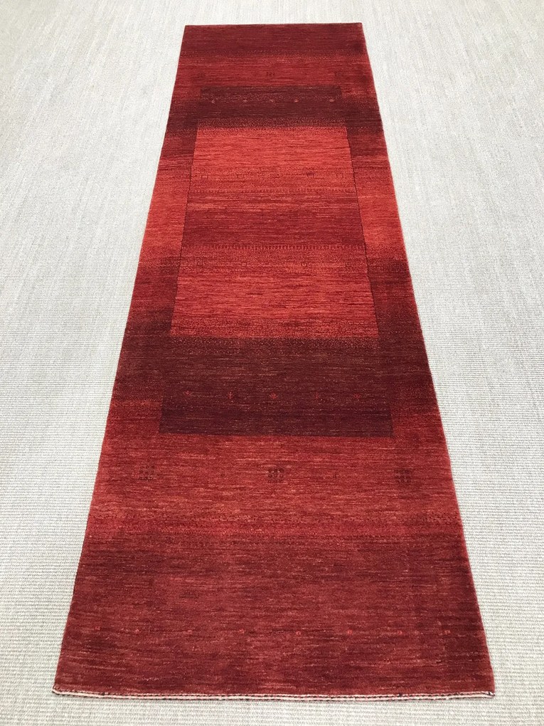 Loribaft Tappeto 90 x 300 Rosso (Iran) Annodato A Mano