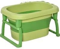 Vaschetta Bagnetto per Bambini 75,3x55,4x43 cm Antiscivolo Pieghevole Verde