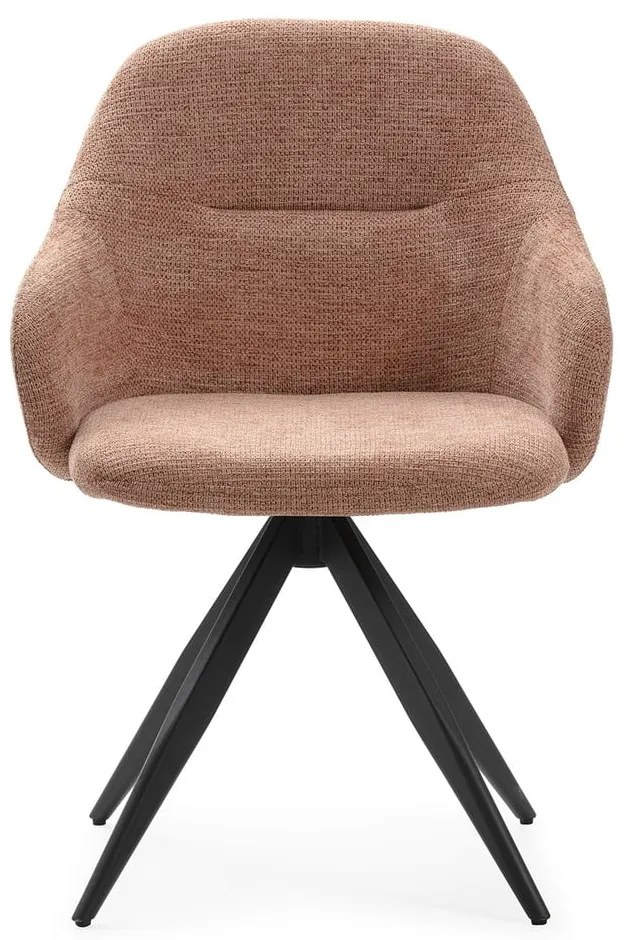 Set di sedie da pranzo marrone chiaro in imbottito con braccioli 2 pz Tamara – Marckeric