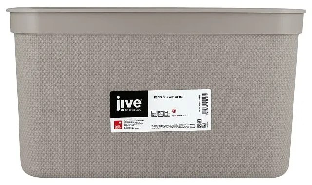 Scatola di plastica con coperchio Deco - Rotho