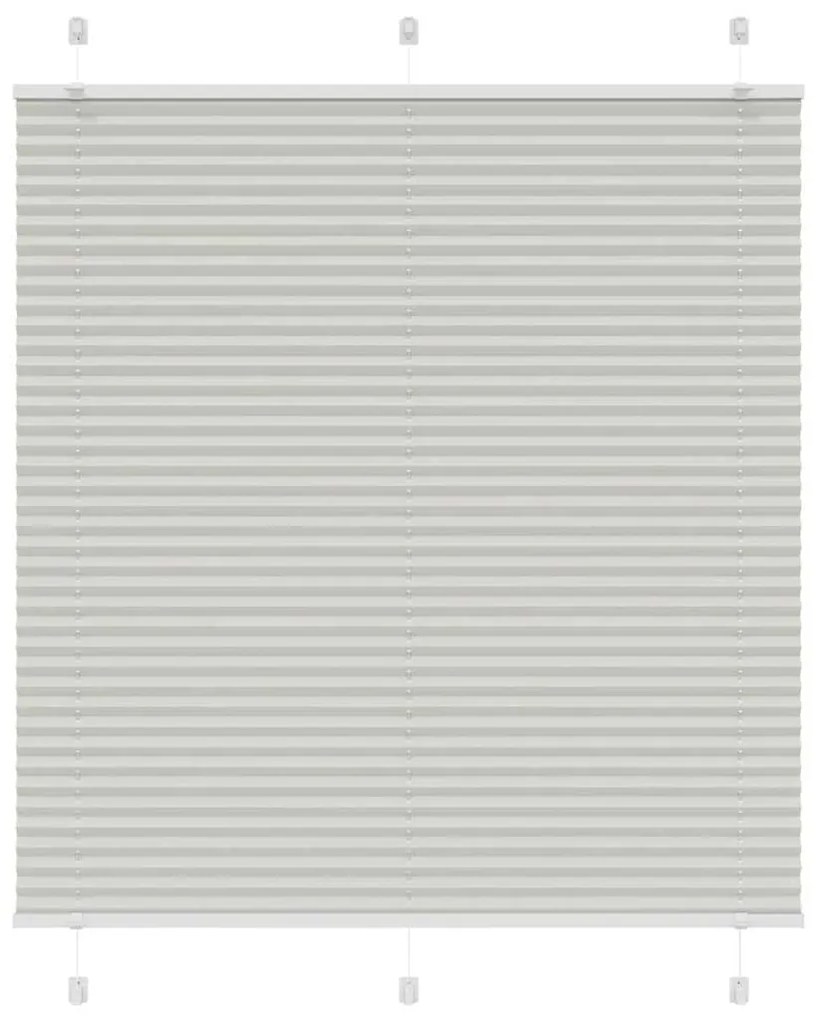 Tenda Plissettata Grigio Chiaro 120x100 Cm Larghezza Tessuto /