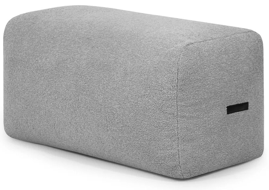 Puof a sacco grigio chiaro con rivestimento in bouclé Plus 100 Lounge – SLOWDOWN