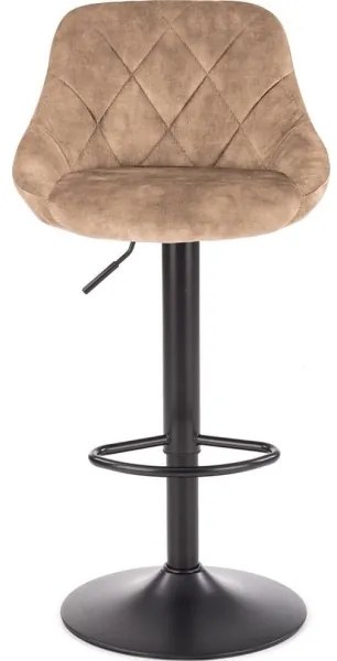 Sgabello bar 106x47 cm nero/marrone