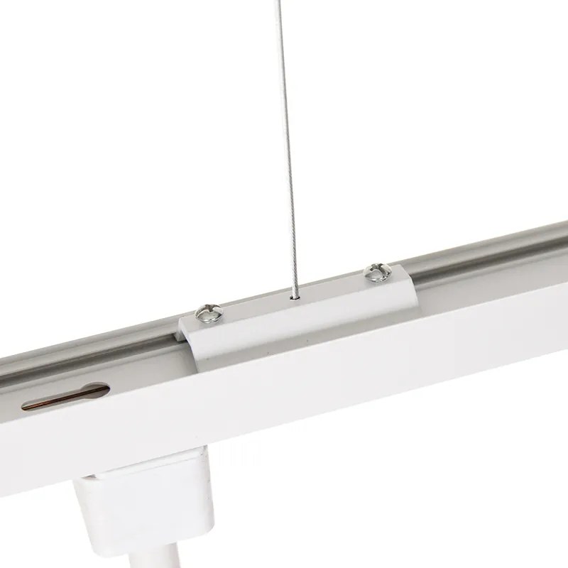 Sistema di binari sospesi moderno con 5 faretti bianco monofase - Iconic Jeana