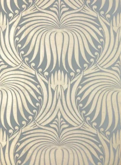 Farrow & Ball Carta da parati Lotus - Gray/ Gilver