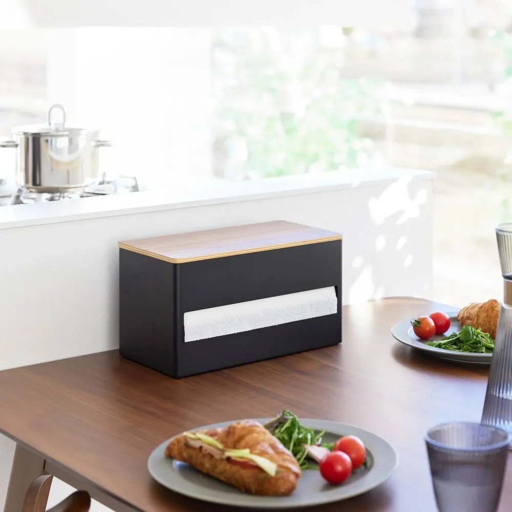 Portarotolo da cucina verticale nero in metallo Rin – YAMAZAKI