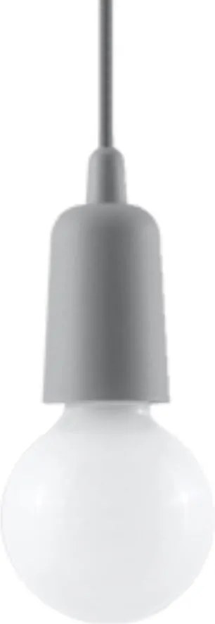 Lampada a sospensione grigia ø 5 cm Rene - Sollux