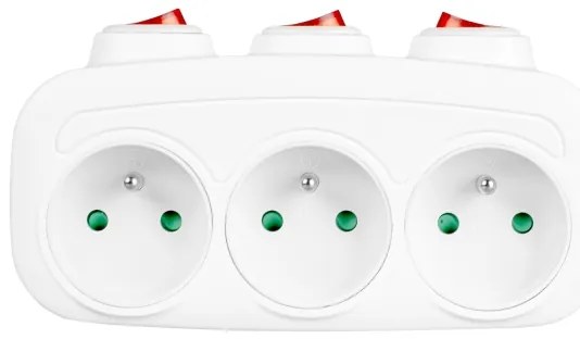 Multipresa 3 prese con interruttori