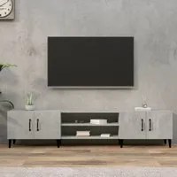 Mobile Porta TV Grigio Cemento 180x31,5x40 cm Legno Multistratocod mxl 127857