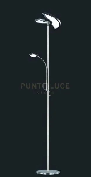 Split piantana led con lamp.lettura acciaio orient. dimmer.+luce fr...