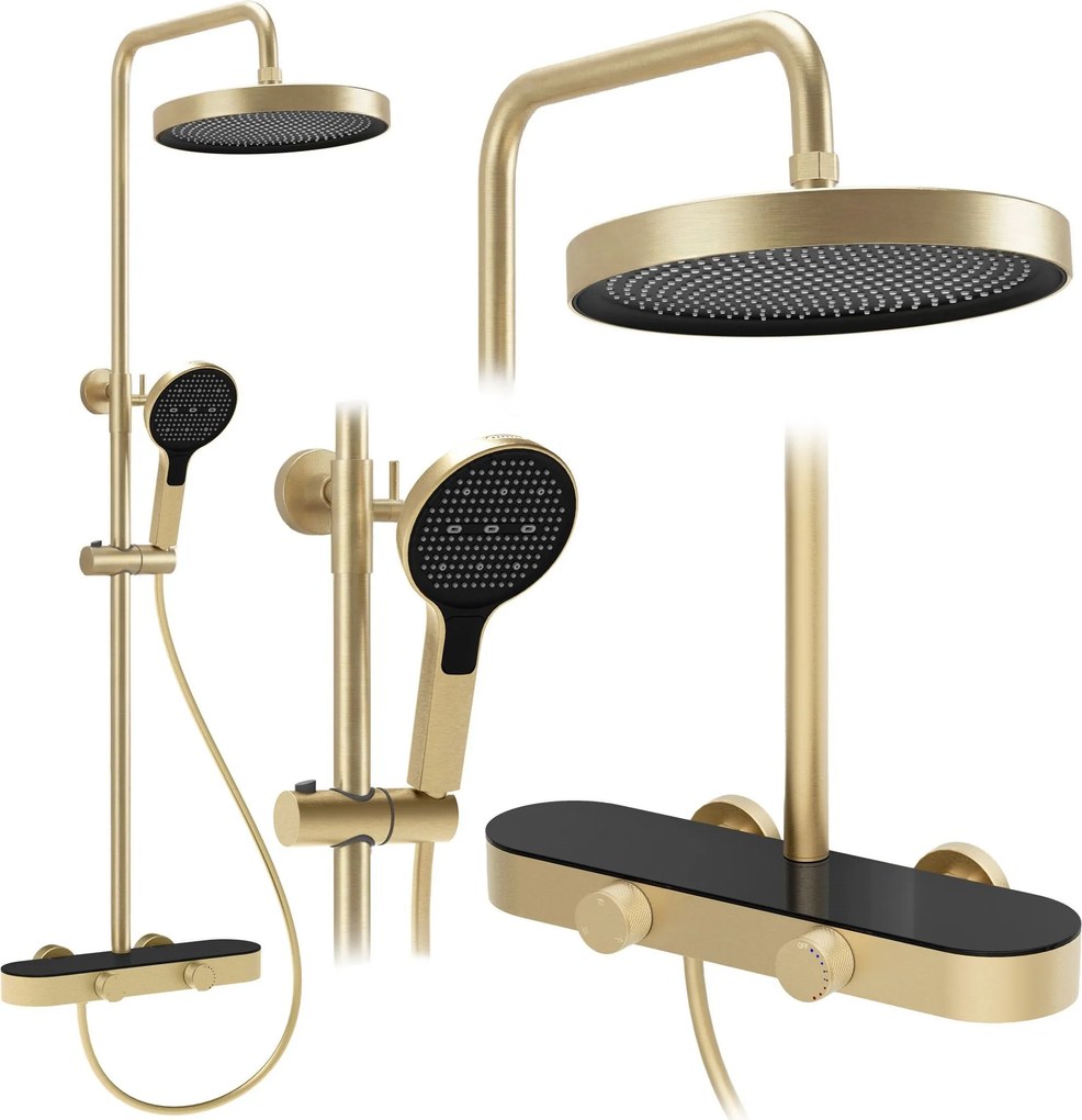 Set doccia Rea Creo Brush Gold