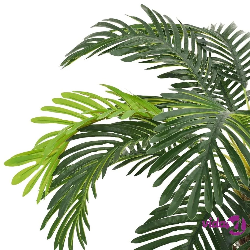 vidaXL Palma Cycas Artificiale con Vaso 90 cm Verde