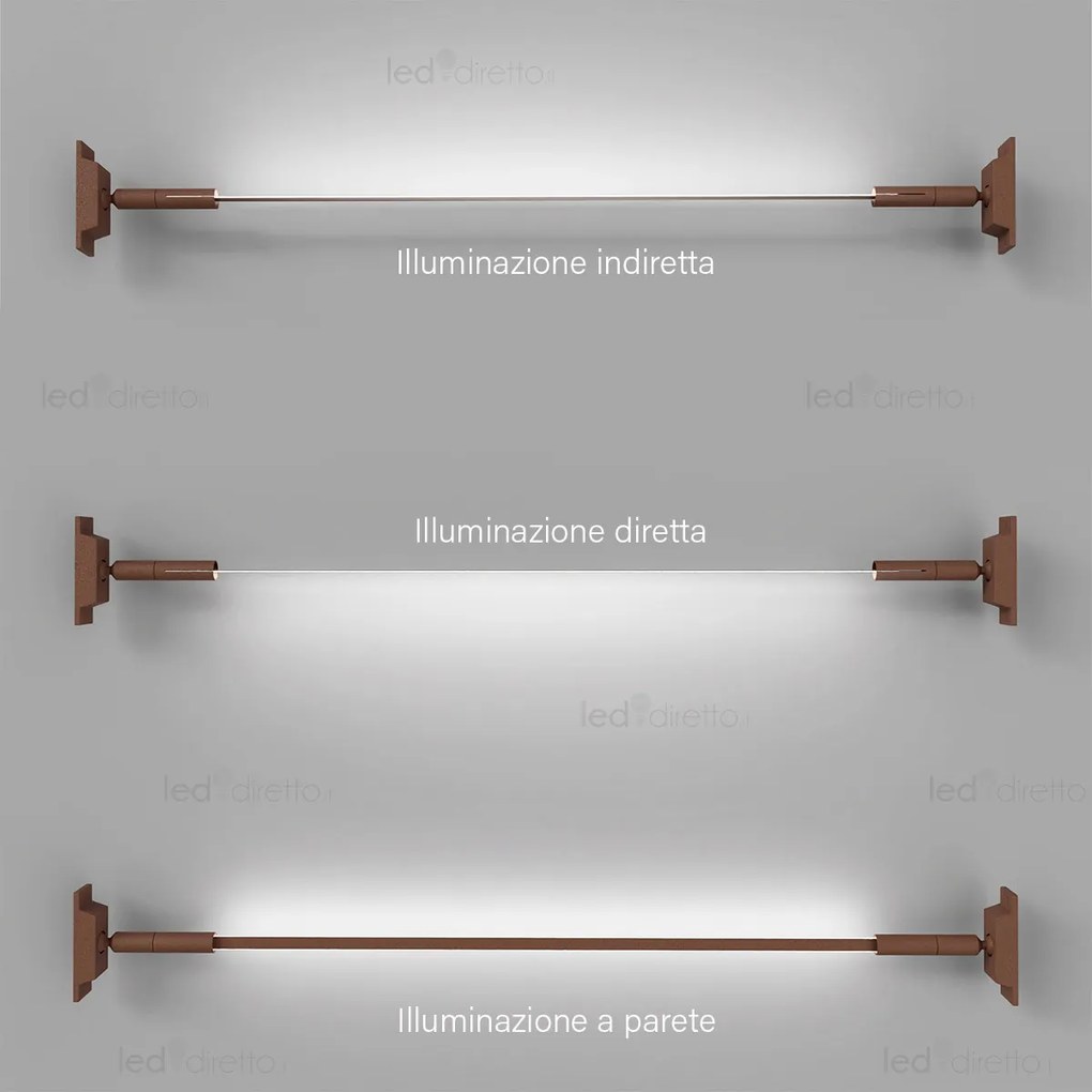 Profilo Sospeso STARLINE Corten 25m per strisce LED con Banda e fissaggio Variante Lunghezza 25 Metri